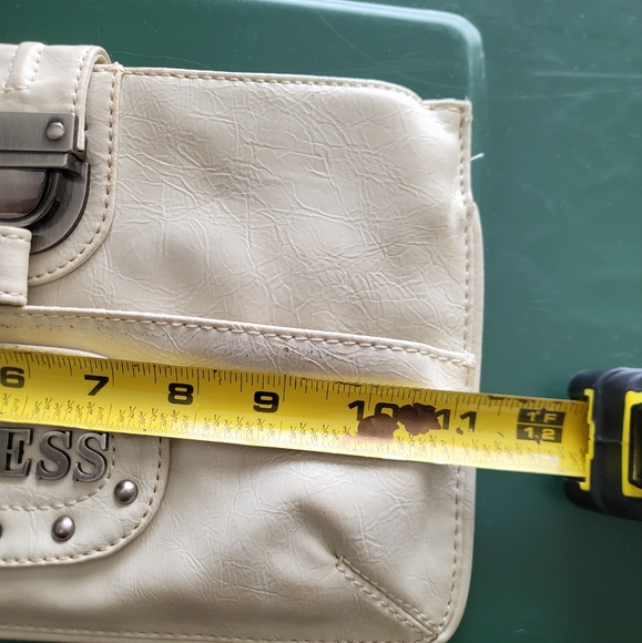 Guess Ivory Cream Studded Wristlet Clutch 11 x 7 Rare Y2K - Picture 8 of 16